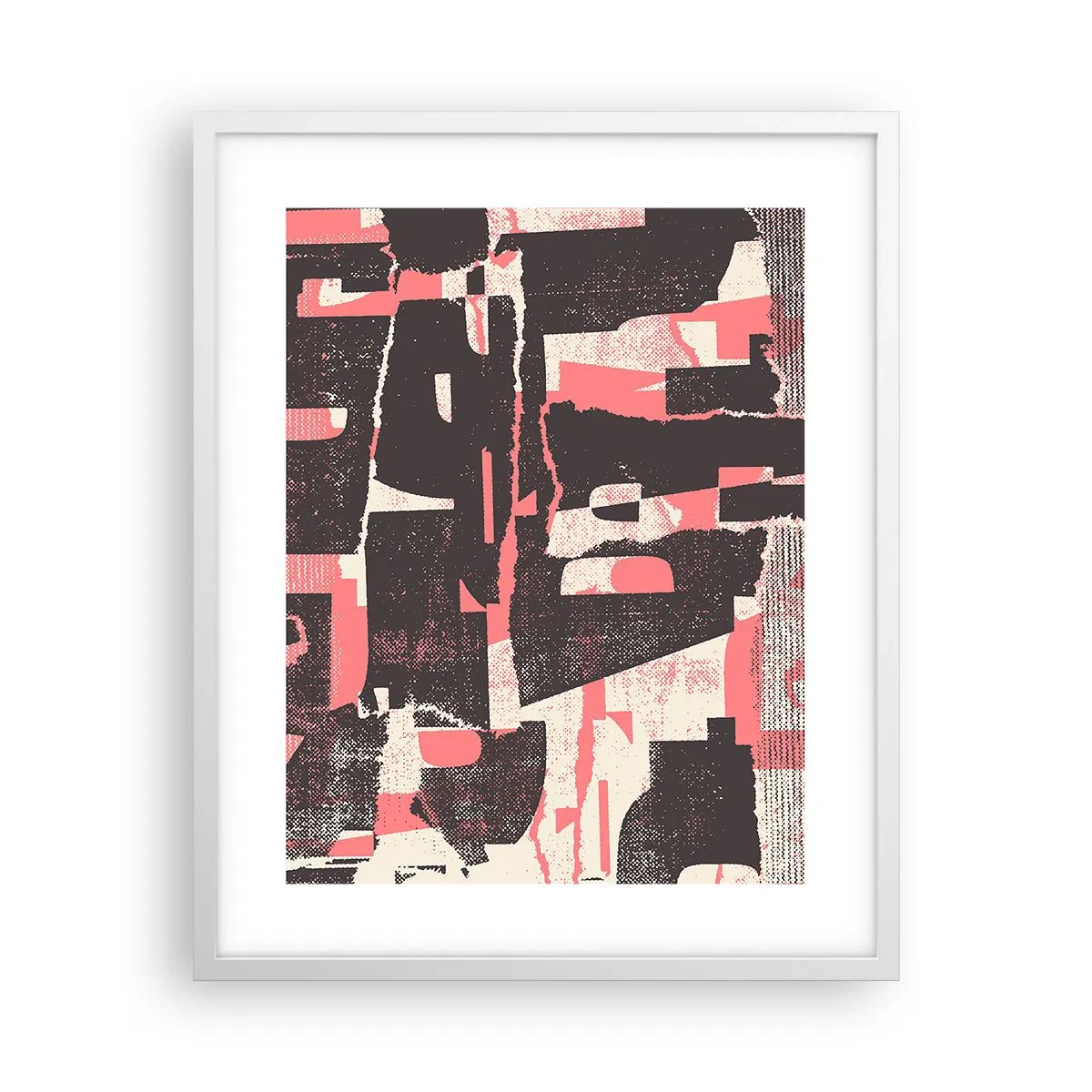 Póster en marco blanco - Todo el ajetreo - 40x50 cm