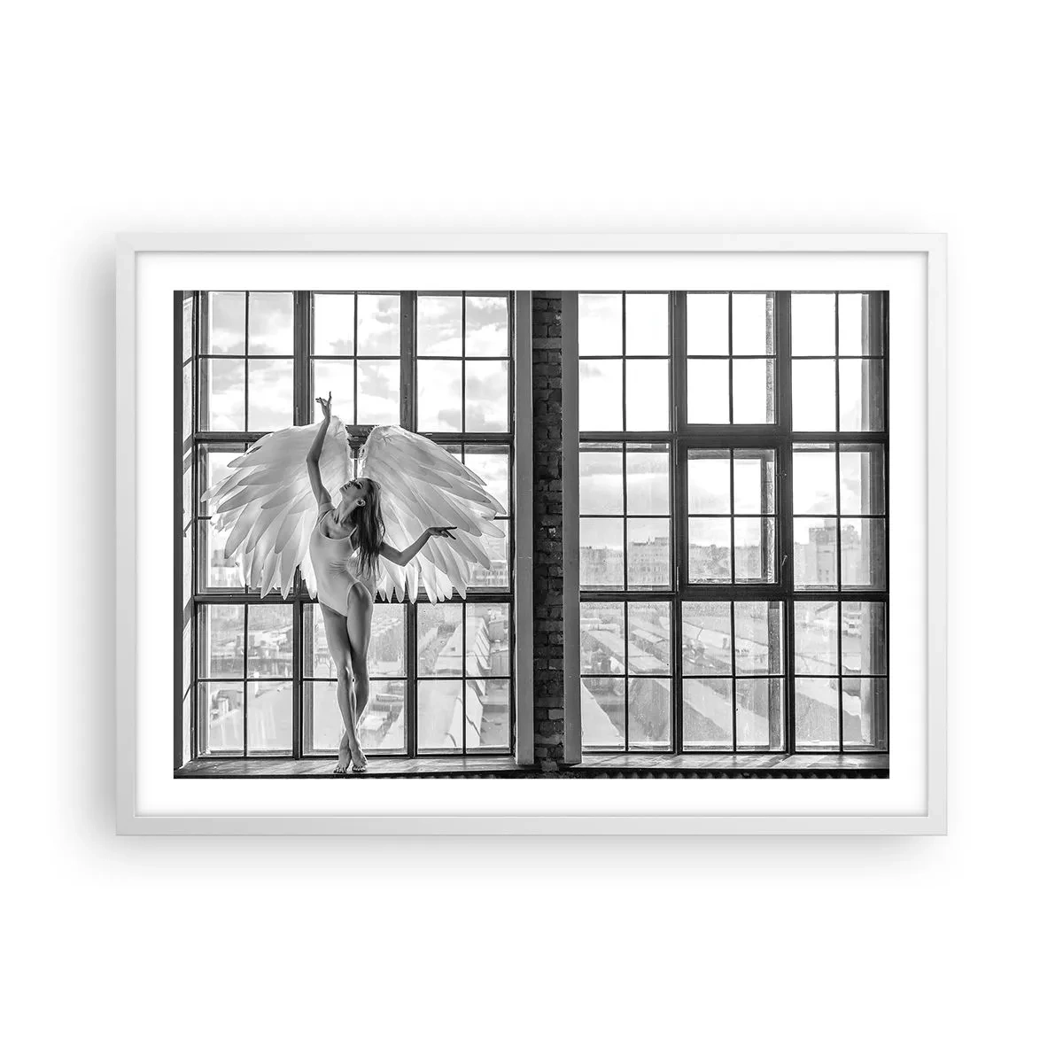 Póster en marco blanco - ¿Ciudad de los ángeles? - 70x50 cm