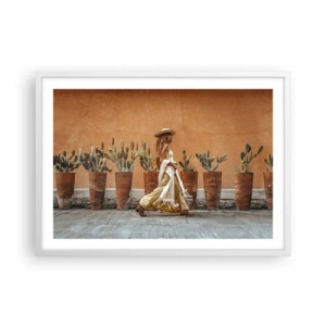 Póster en marco blanco - Estilo hippie - 70x50 cm