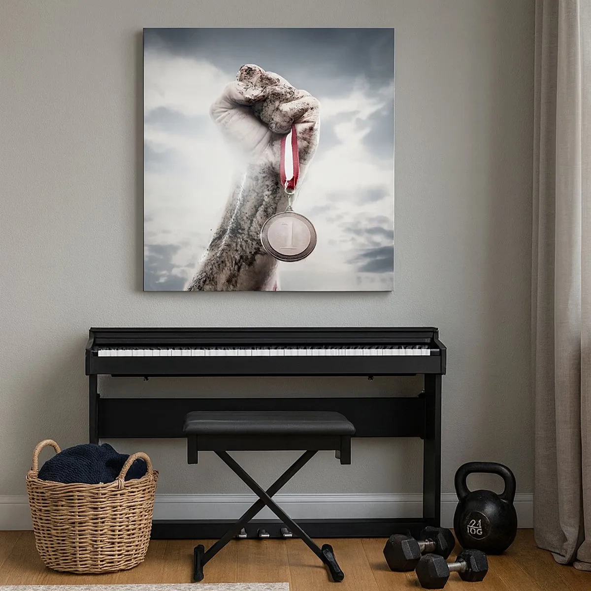 Cuadro sobre lienzo - Impresión de Imagen - Per aspera ad astra - 30x30 cm