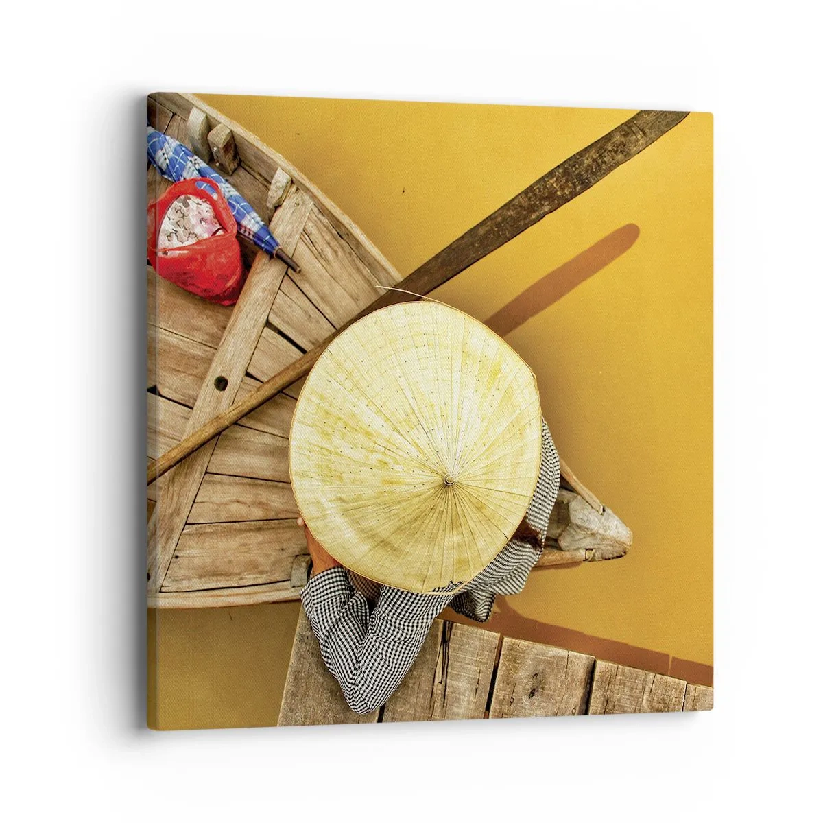 Cuadro sobre lienzo - Impresión de Imagen - La vida en el río amarillo - 40x40 cm