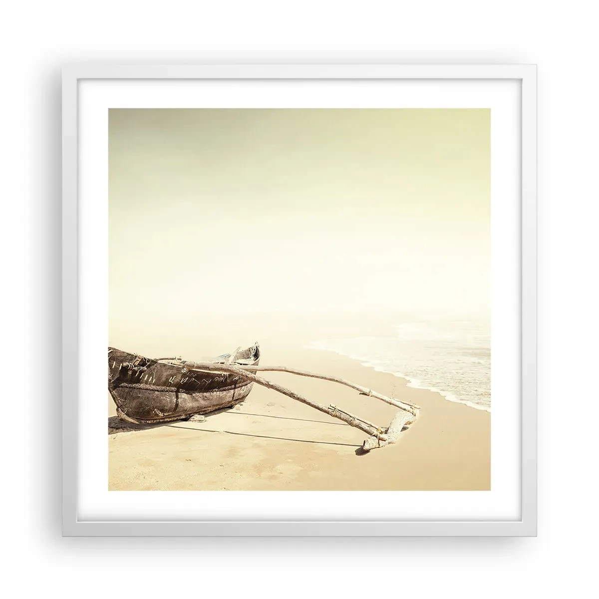 Póster en marco blanco - Un recuerdo de los mares del sur - 50x50 cm