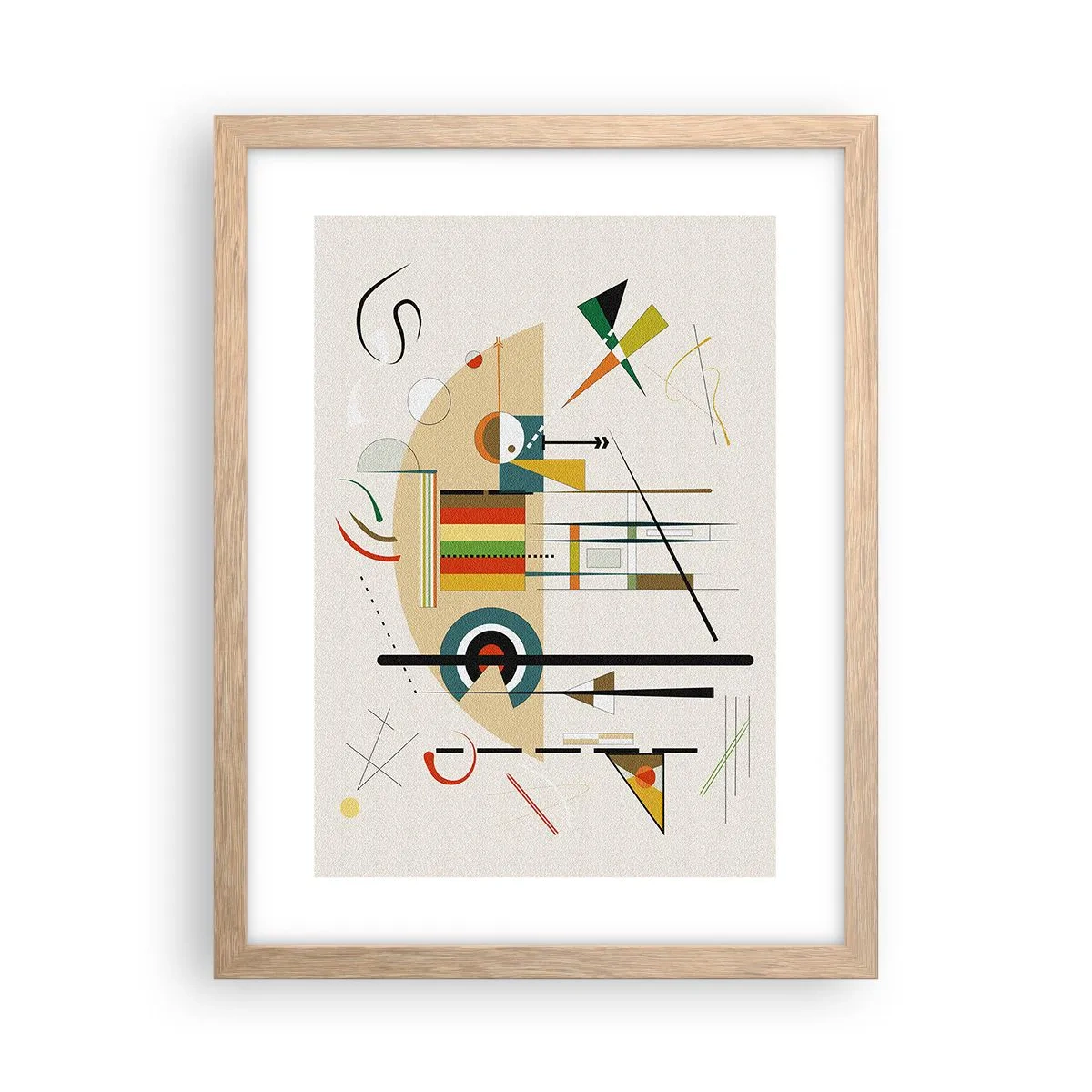 Póster en marco roble claro - Y el mundo ríe - 30x40 cm