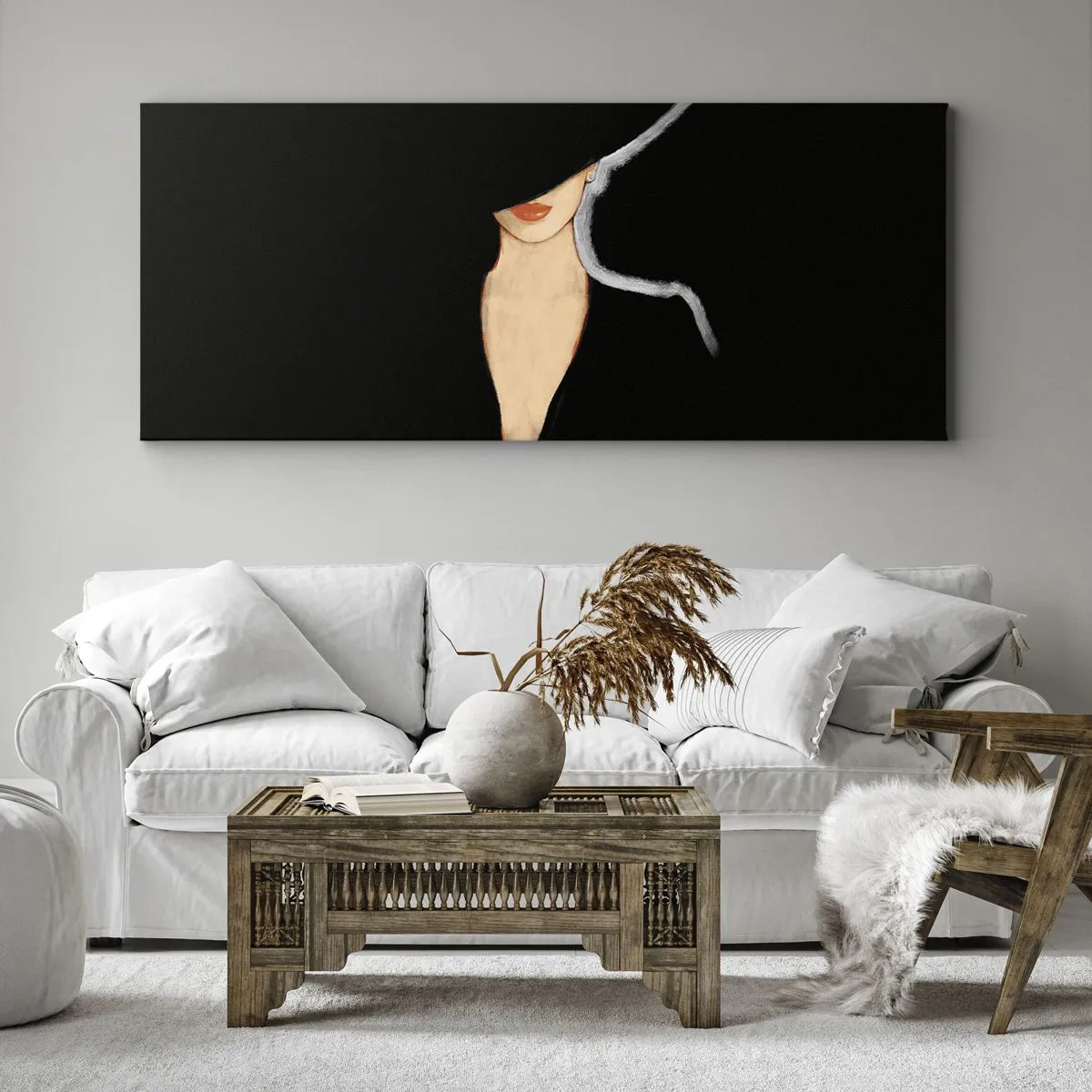 Cuadro sobre lienzo - Impresión de Imagen - Elegancia y estilo - 90x30 cm