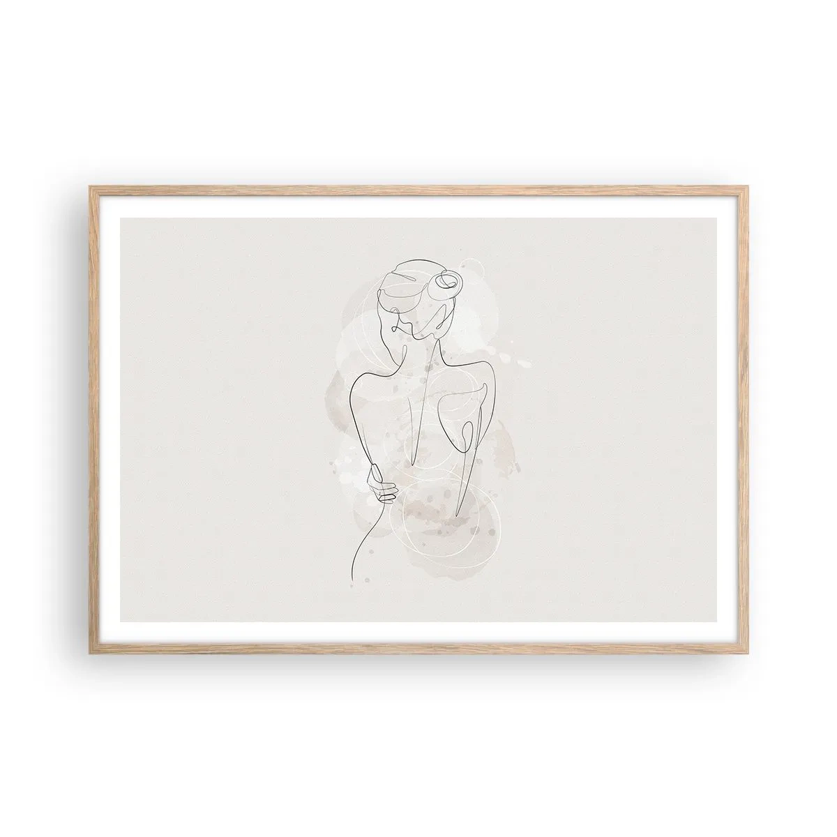 Póster en marco roble claro - Como un cuerpo sensible - 100x70 cm