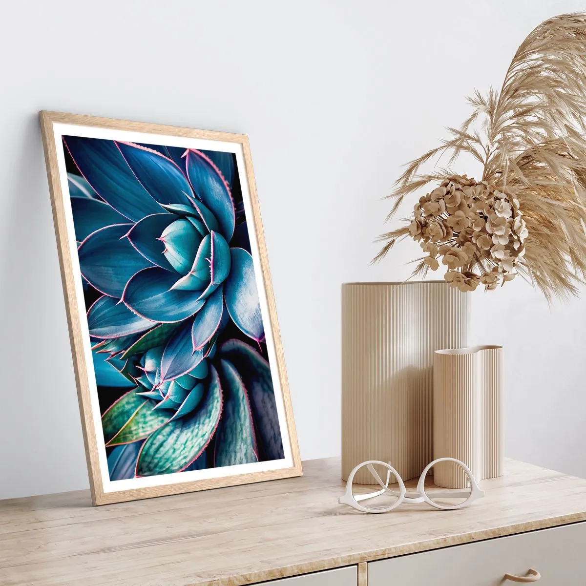 Póster en marco roble claro - Fuerza vital - 50x70 cm