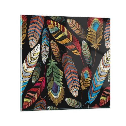 Cuadro sobre vidrio - Impresiones sobre Vidrio - Carnaval de las aves - 30x30 cm