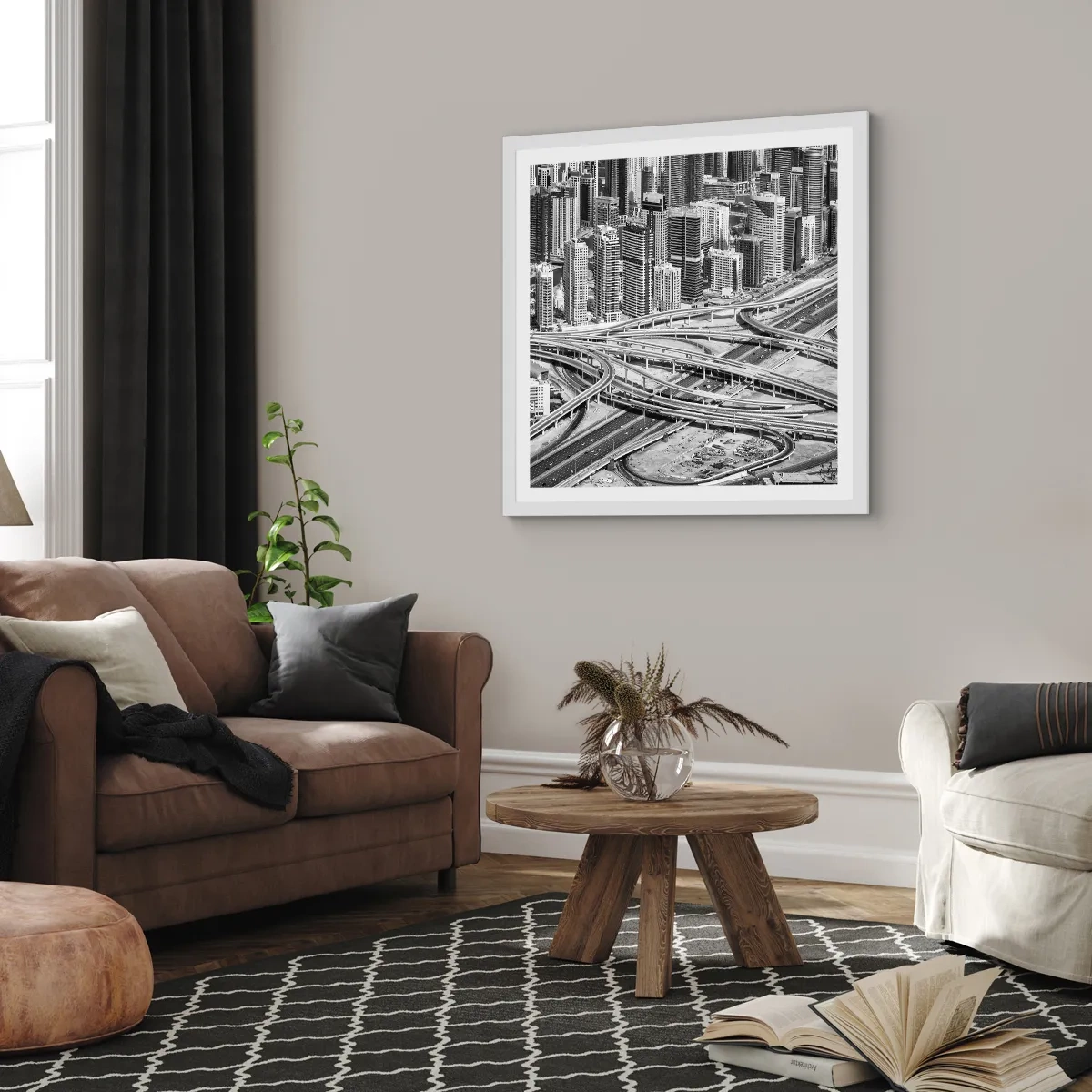 Póster en marco blanco - Dubái: la ciudad imposible - 30x30 cm