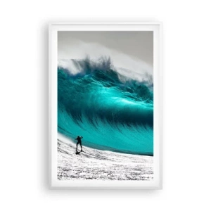 Póster en marco blanco - Reto aceptado - 61x91 cm