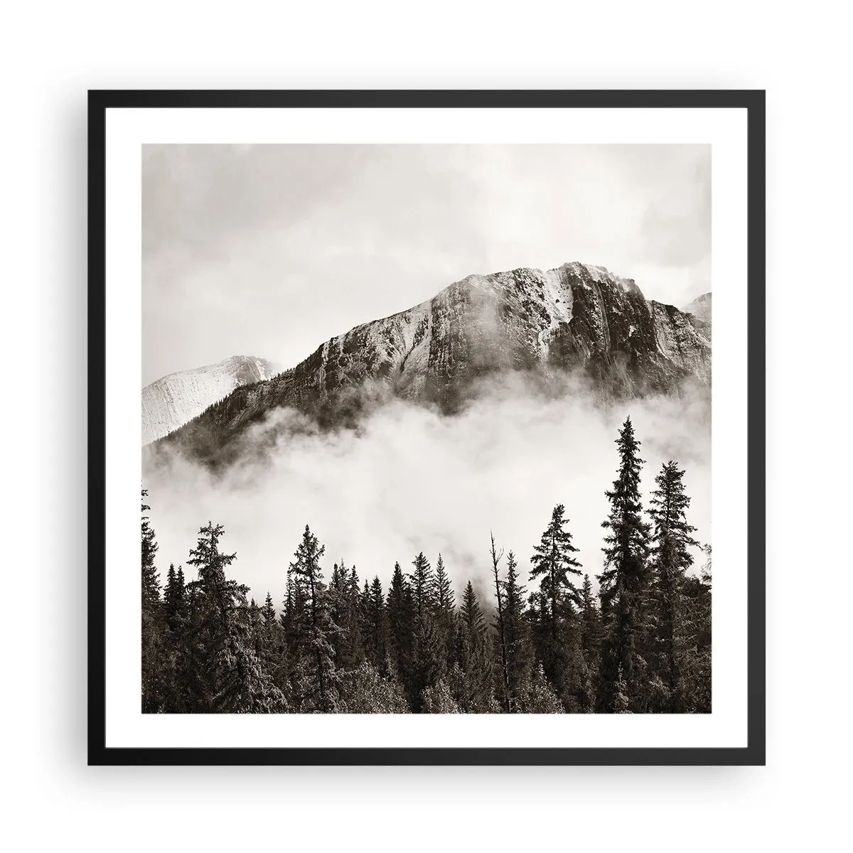 Póster en marco negro - Gobernante de granito - 60x60 cm