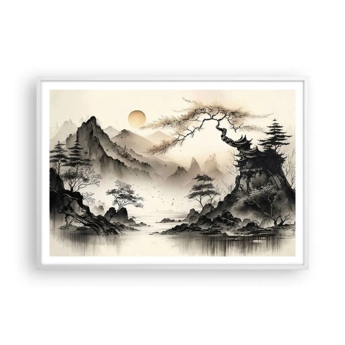 Póster en marco blanco - El encanto único de Oriente - 100x70 cm