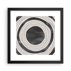 Póster en marco negro - En el centro mismo - 30x30 cm