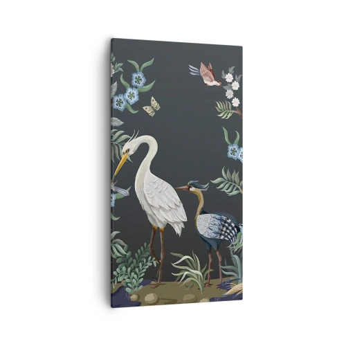 Cuadro sobre lienzo - Impresión de Imagen - Desfile de aves - 55x100 cm