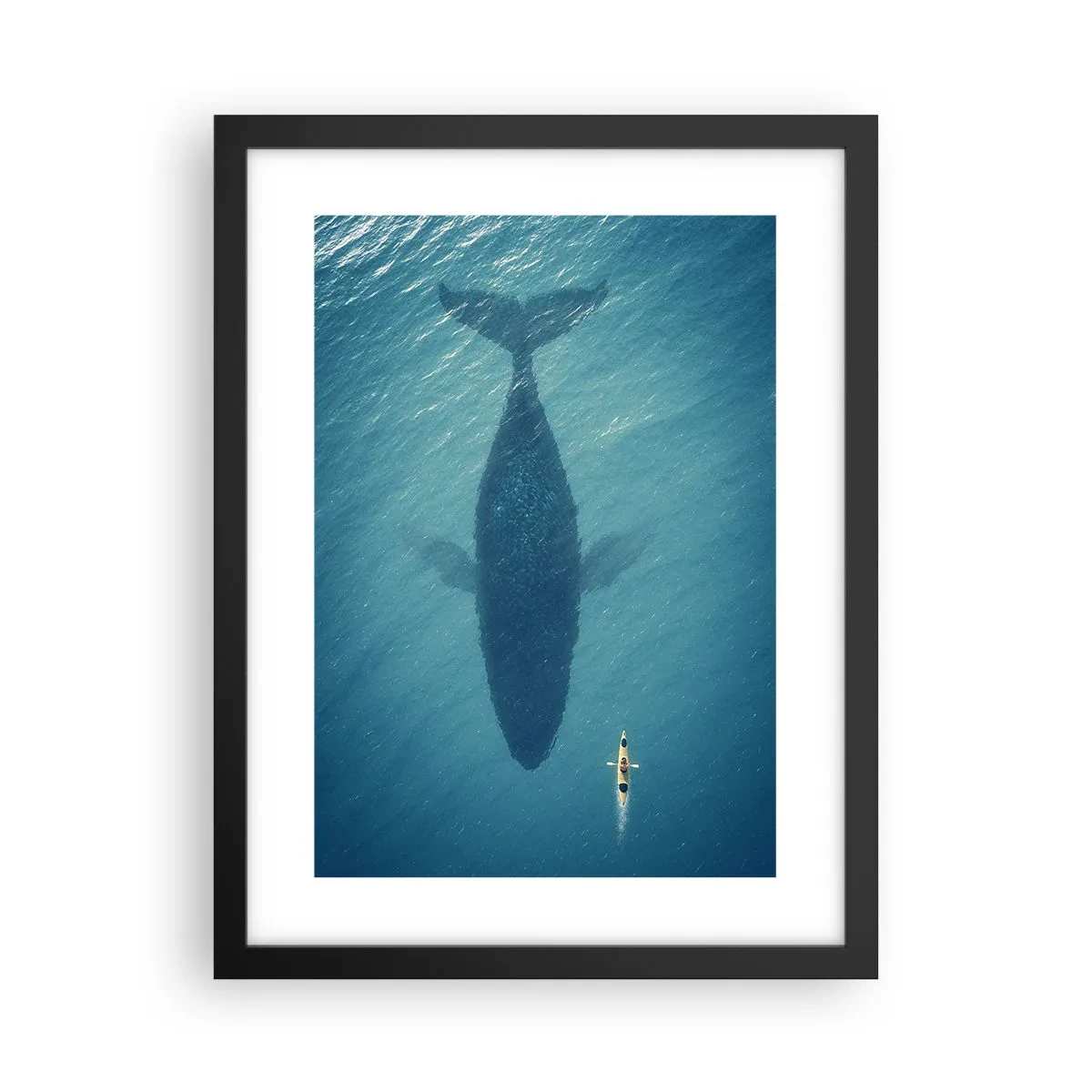 Póster en marco negro - Encuentro en el océano - 30x40 cm