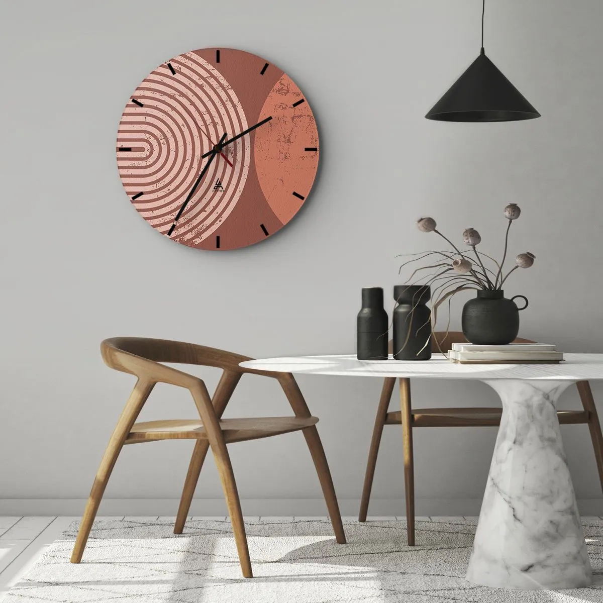 Reloj de pared - Reloj de vidrio - Estrecha relación - 40x40 cm