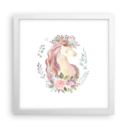 Póster en marco blanco - Una invitación al mundo de los cuentos de hadas - 30x30 cm