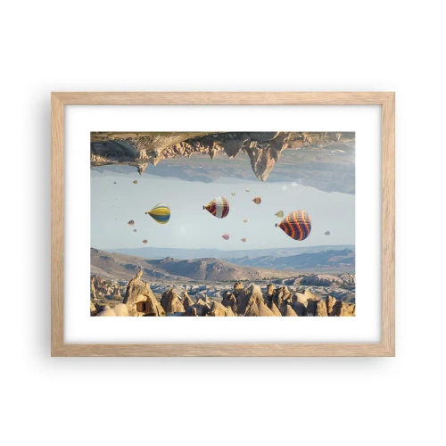 Póster en marco roble claro - Aquí todo es posible - 40x30 cm