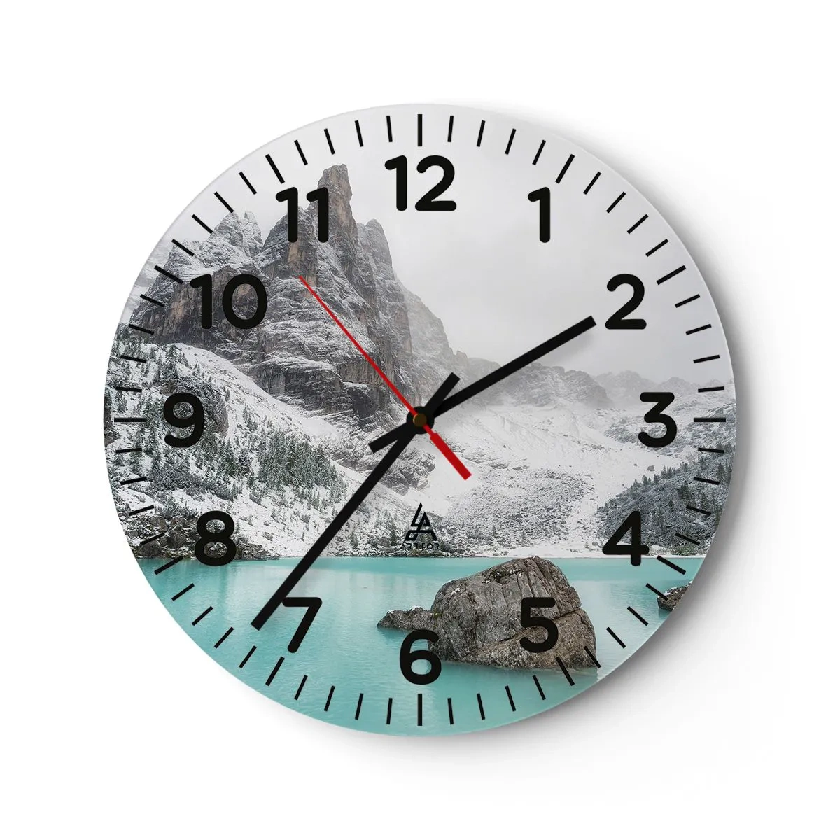 Reloj de pared - Reloj de vidrio - En guardia - 30x30 cm