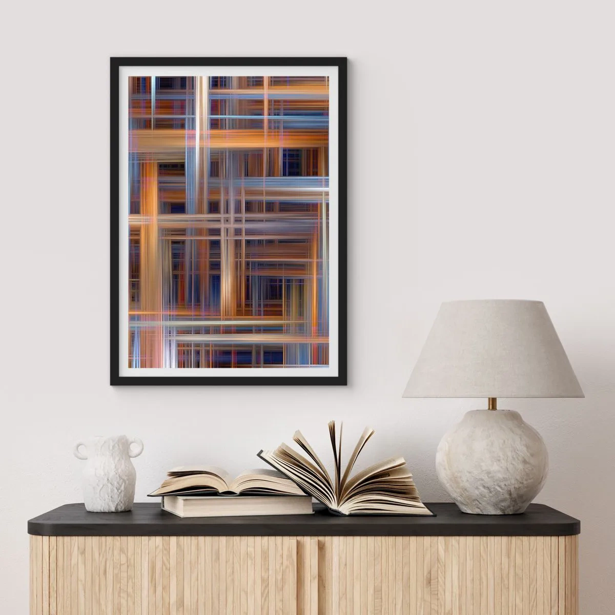 Póster en marco negro - Tejido de luz - 61x91 cm