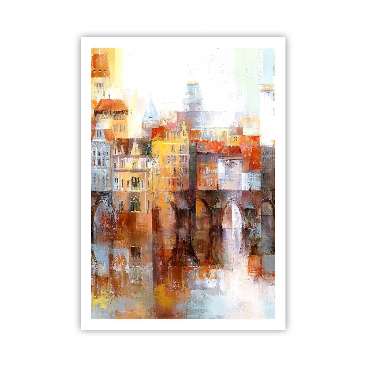 Póster - Puente y ciudad - 70x100 cm