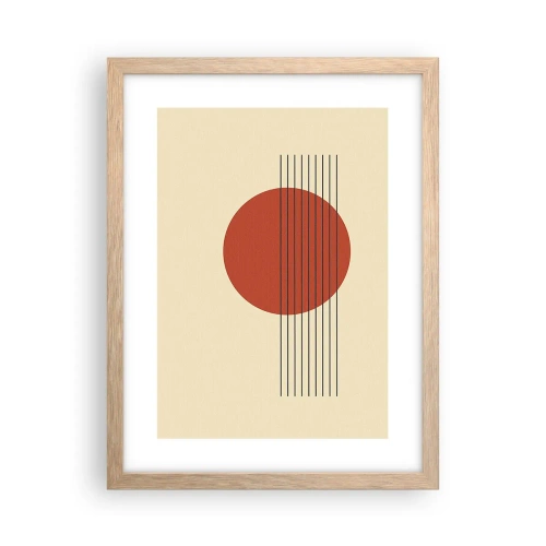 Póster en marco roble claro - Cruzando el círculo - 30x40 cm