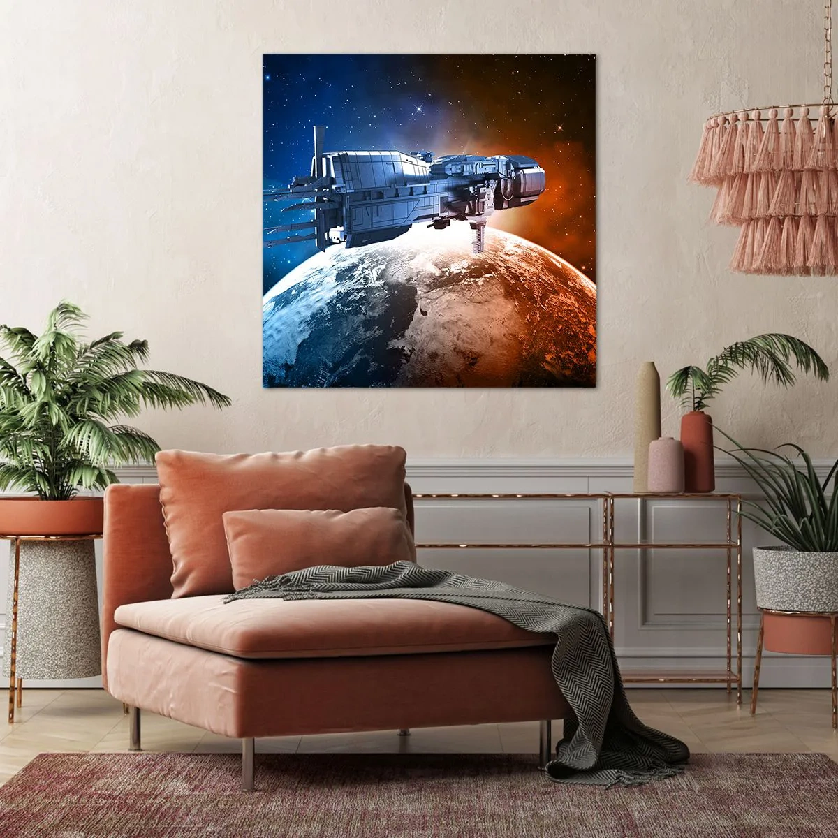 Cuadro sobre lienzo - Impresión de Imagen - Un observador atento - 70x70 cm