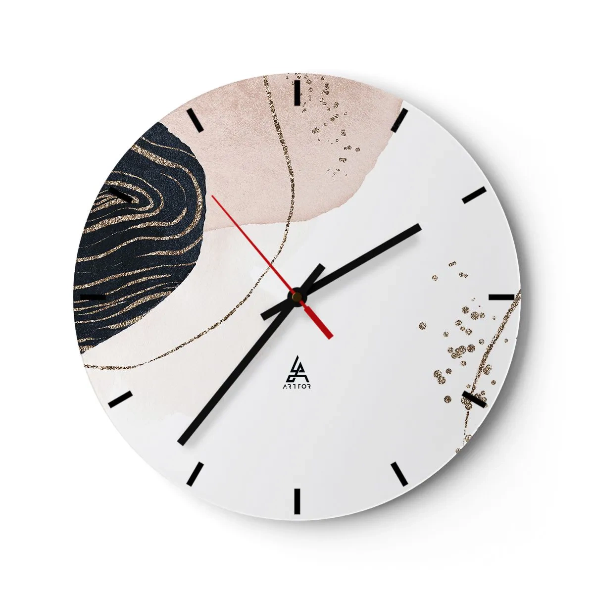 Reloj de pared - Reloj de vidrio - Todo fluye - 40x40 cm