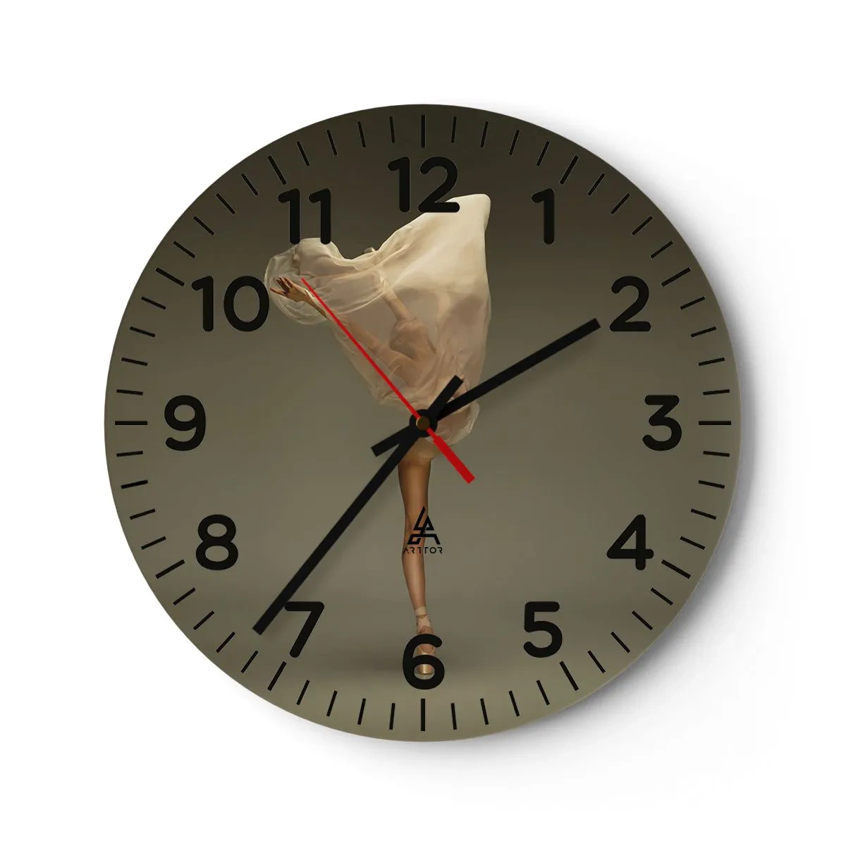 Reloj de pared - Reloj de vidrio - A punto de volar - 30x30 cm