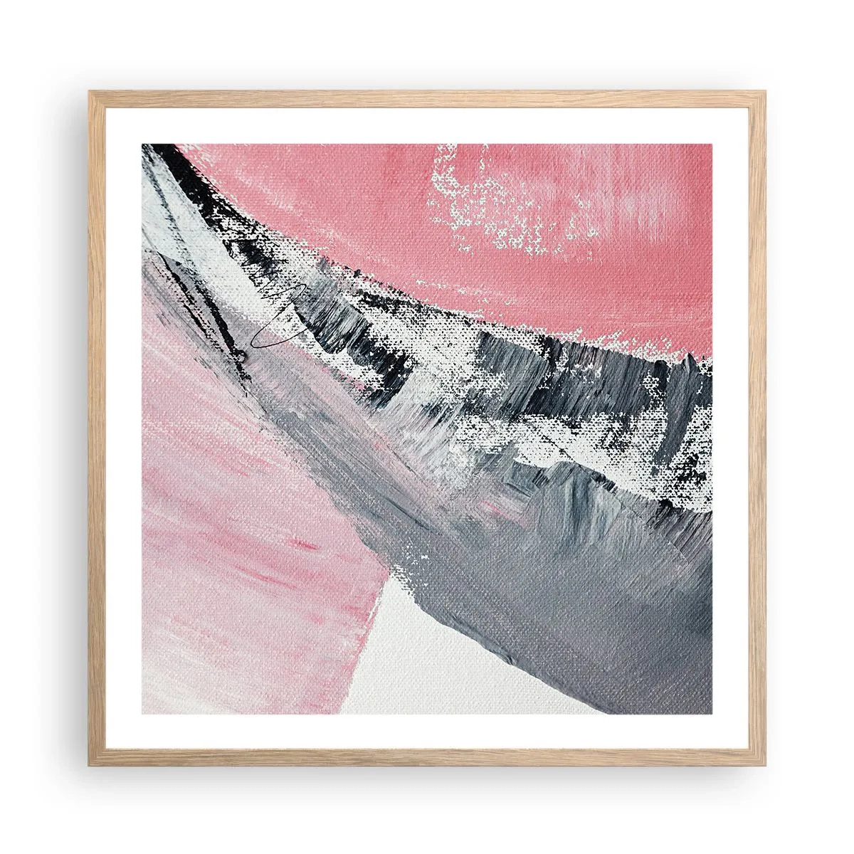 Póster en marco roble claro - Composición a juego - 60x60 cm