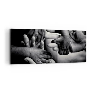 Cuadro sobre lienzo - Impresión de Imagen - Ser humano - 100x40 cm