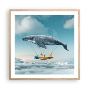 Póster en marco roble claro - ¿Por qué no? - 60x60 cm