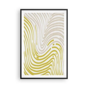 Póster en marco negro - Composición curvada - 61x91 cm