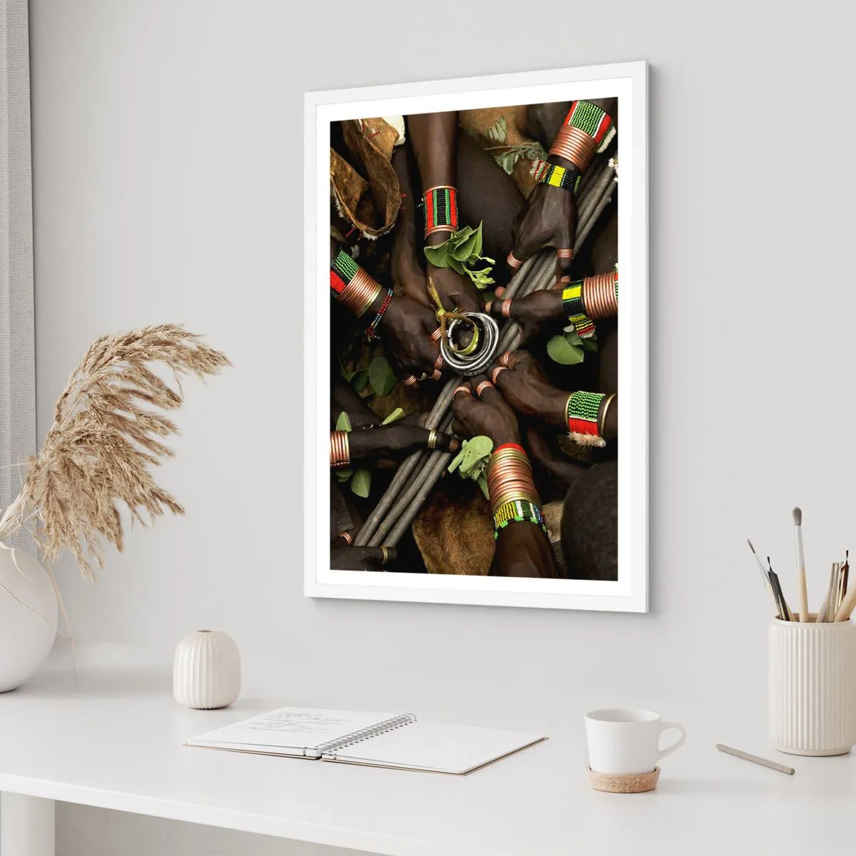 Póster en marco blanco - Estamos juntos - 50x70 cm