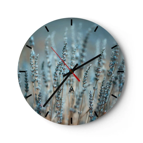Reloj de pared - Reloj de vidrio - Fragante pasto - 40x40 cm