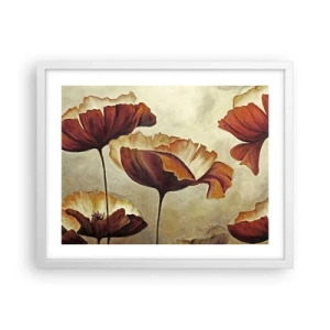 Póster en marco blanco - Prado de prados - 50x40 cm