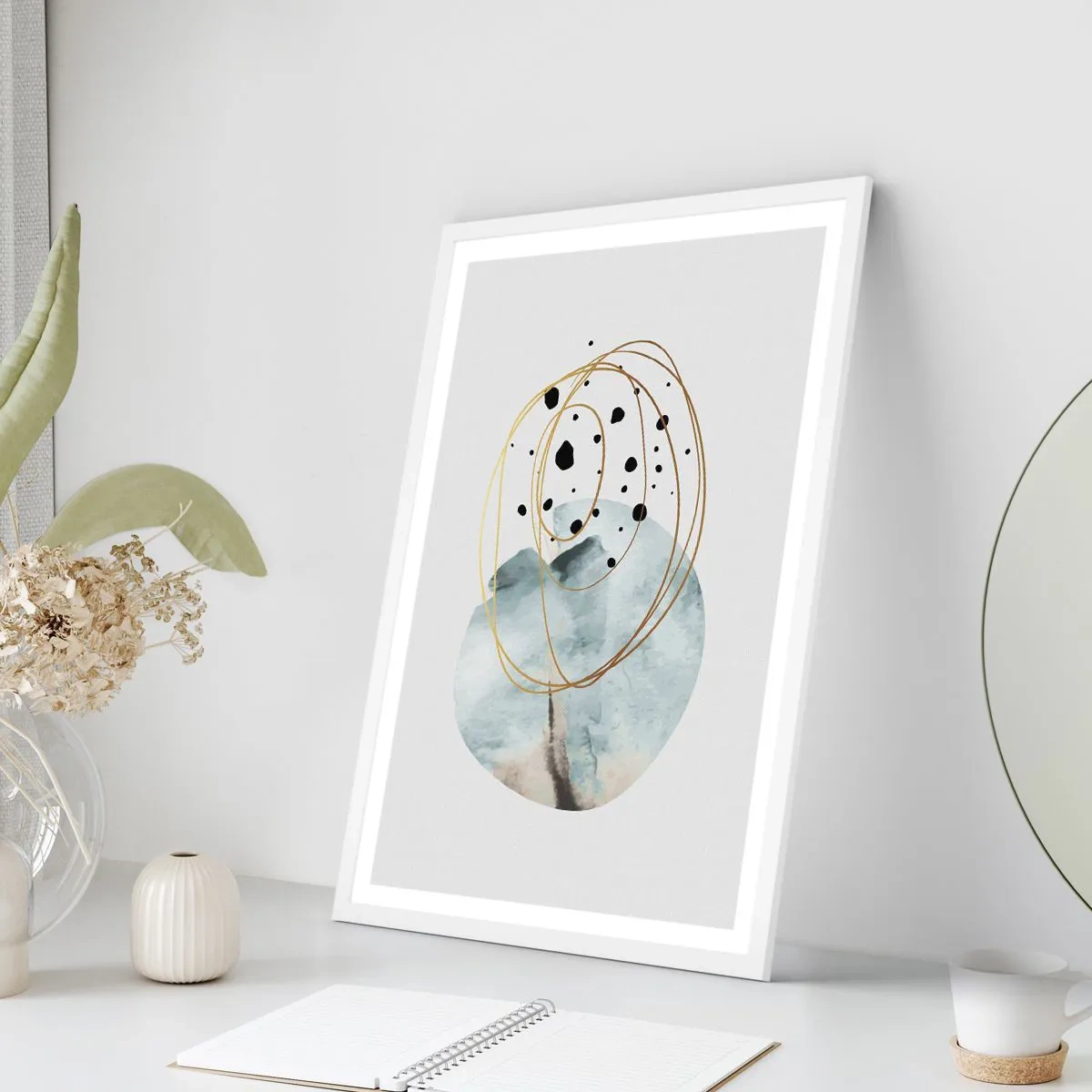 Póster en marco blanco - El concepto del espacio - 70x100 cm