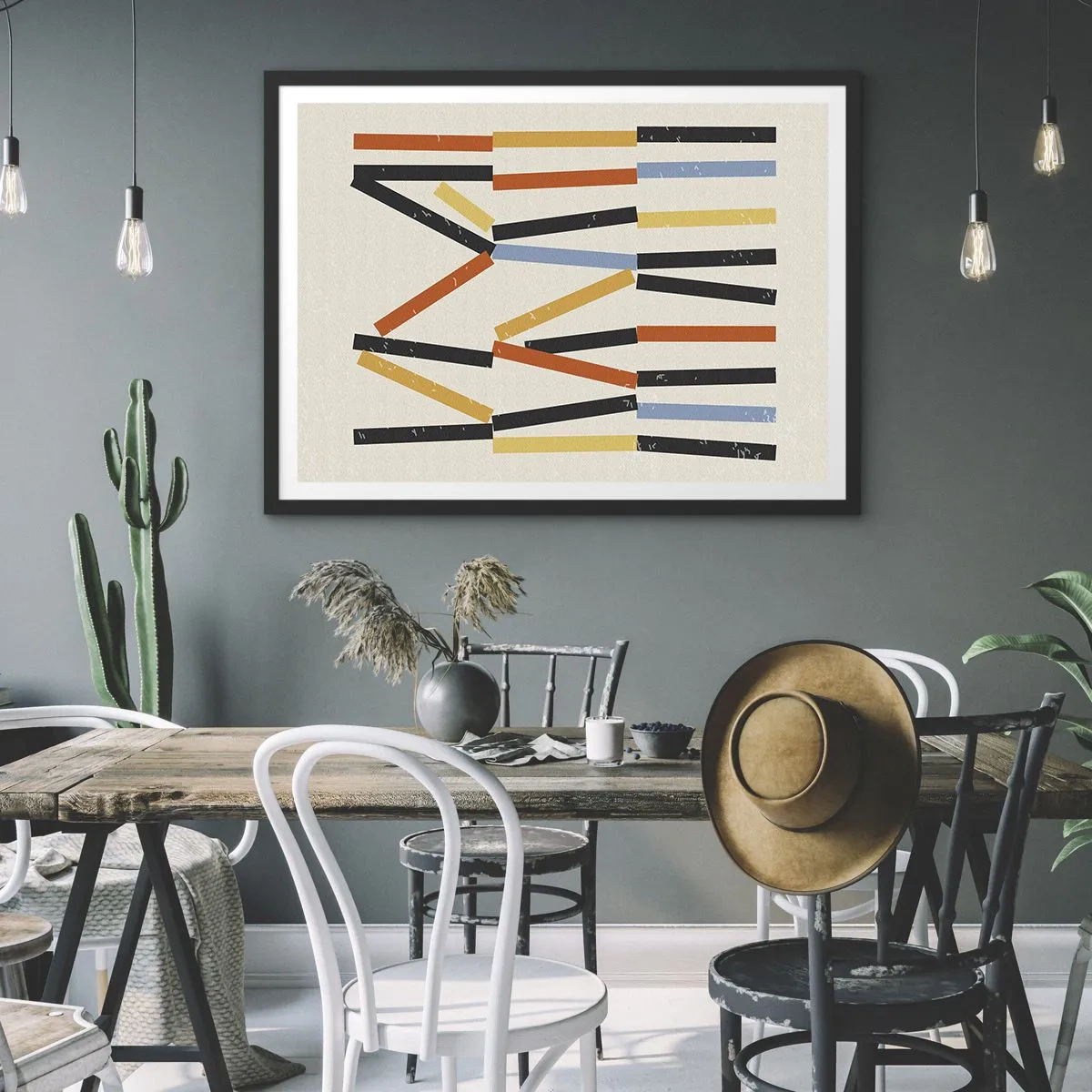 Póster en marco negro - Composición horizontal - 50x40 cm