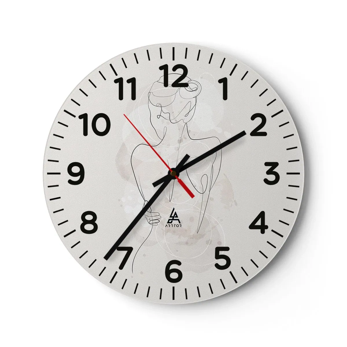 Reloj de pared - Reloj de vidrio - Como un cuerpo sensible - 30x30 cm