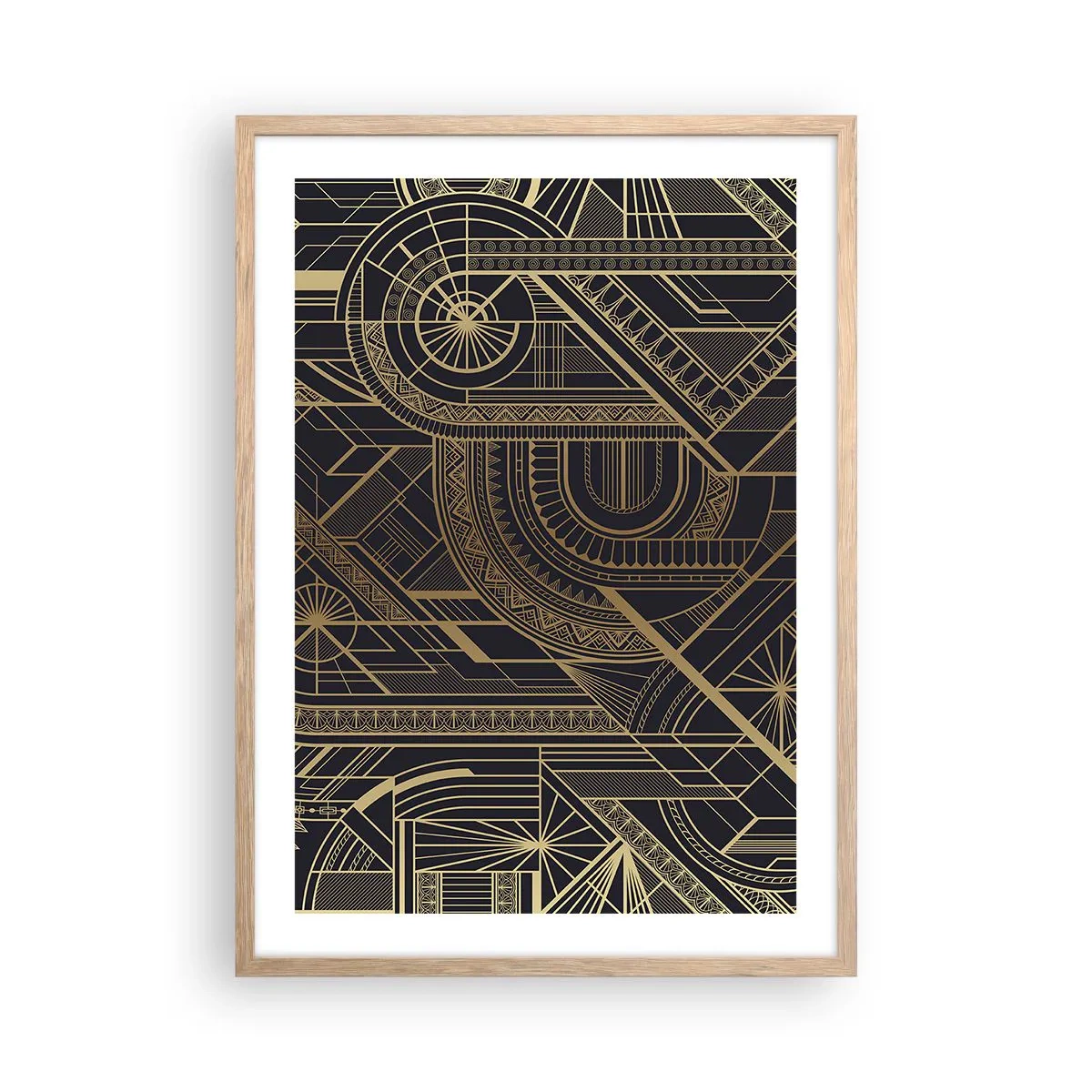 Póster en marco roble claro - Conceptos, ideas, planes - 50x70 cm