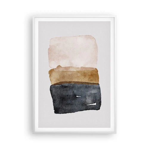 Póster en marco blanco - Una composición de colores tierra - 70x100 cm