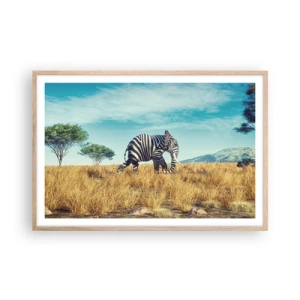 Póster en marco roble claro - El gris ya no está de moda - 91x61 cm