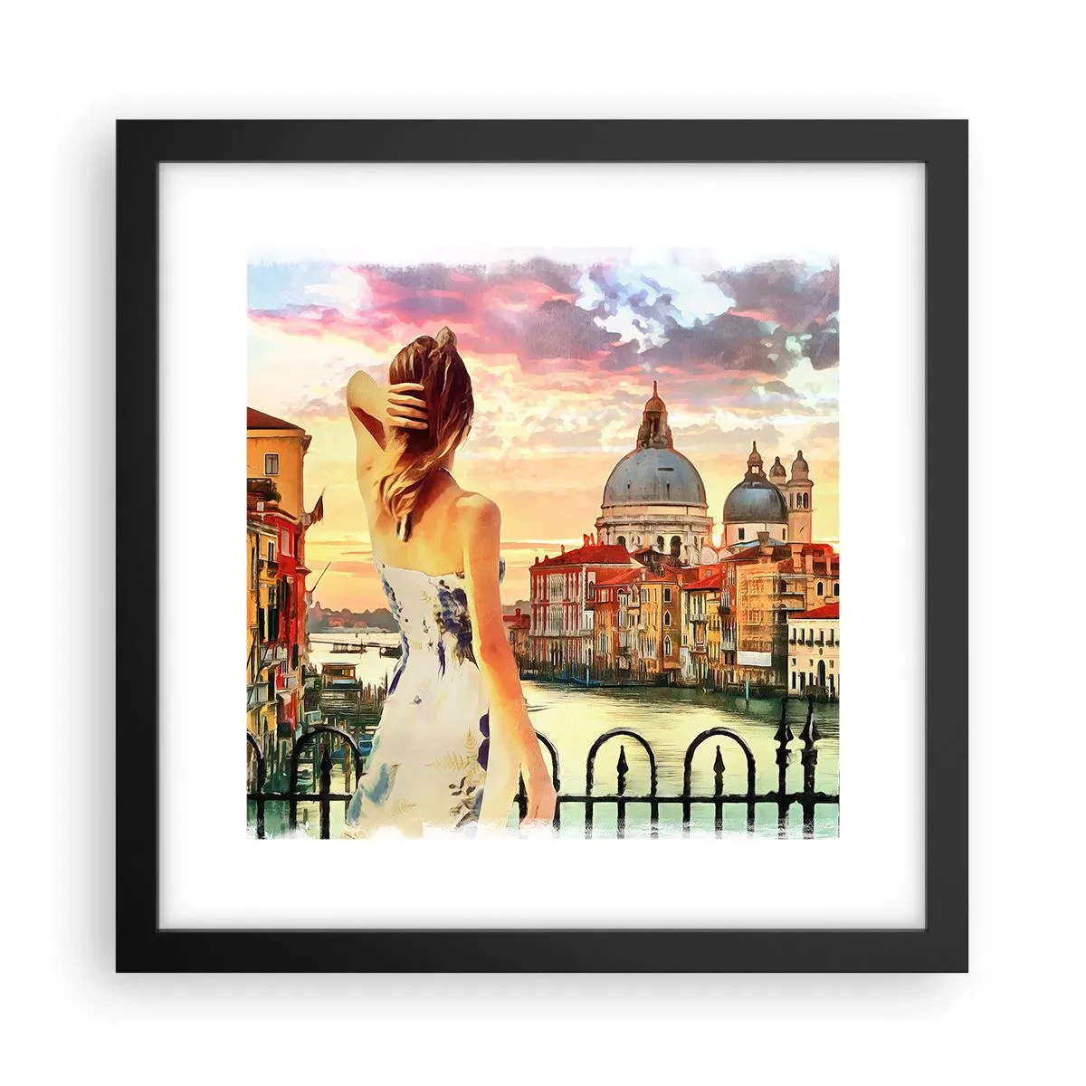 Póster en marco negro - Escapada de fin de semana - 30x30 cm