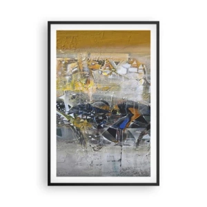 Póster en marco negro - Todo se pondrá en su sitio - 61x91 cm