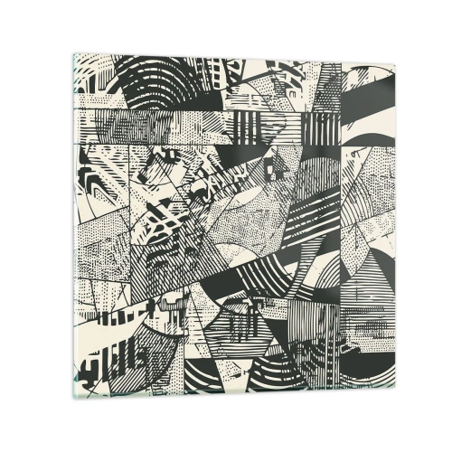 Cuadro sobre vidrio - Impresiones sobre Vidrio - La dinámica del presente - 30x30 cm