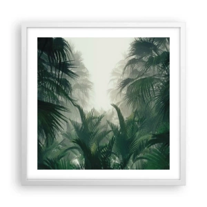 Póster en marco blanco - Misterio tropical - 50x50 cm