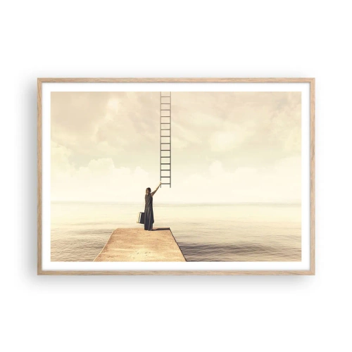 Póster en marco roble claro - Un viaje mágico - 100x70 cm