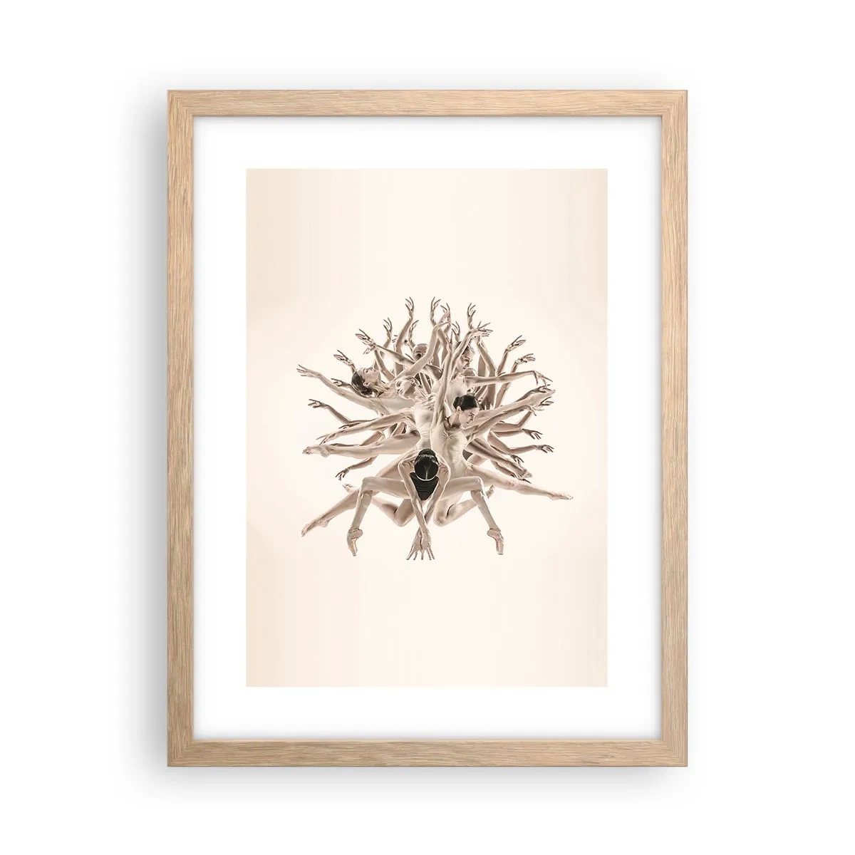 Póster en marco roble claro - Floreciendo en la danza - 30x40 cm