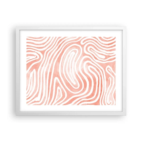 Póster en marco blanco - En un laberinto de coral - 50x40 cm