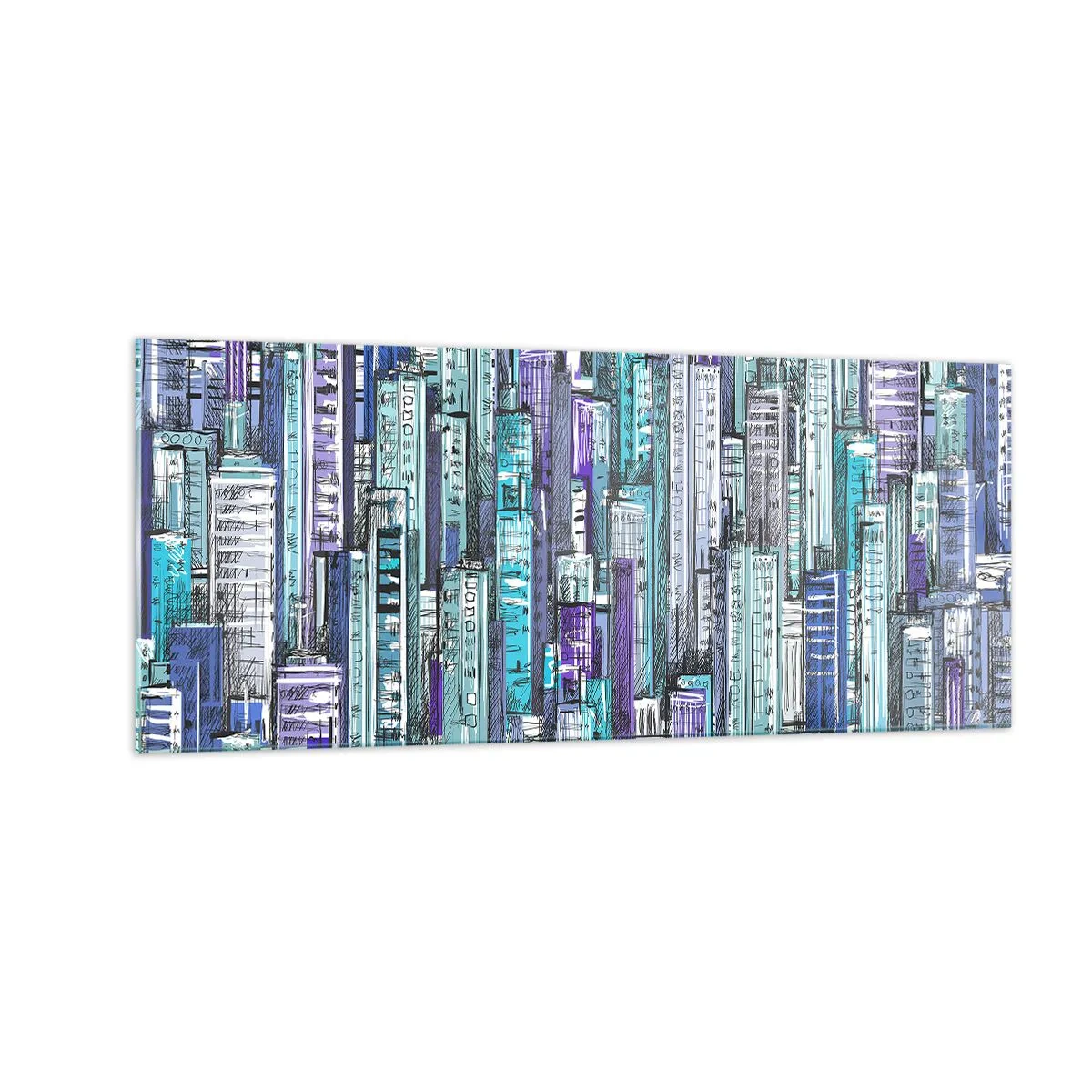 Cuadro sobre vidrio - Impresiones sobre Vidrio - Azul del cielo - 100x40 cm