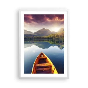 Póster en marco blanco - Frente a la naturaleza - 50x70 cm